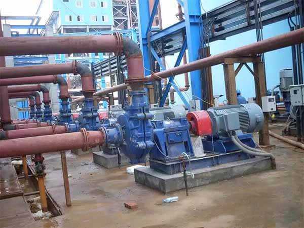 slurry pump in construction site